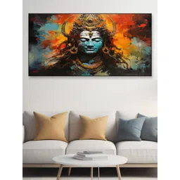 DEKORSTATION Black & Yellow 1 Piece Canvas Religious Wall Paintings-picture-24