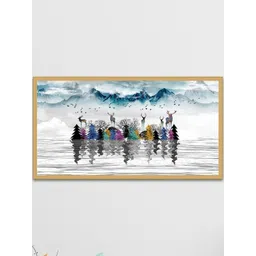 DEKORSTATION Multicoloured 1 Piece Canvas Abstract Wall Paintings-picture-22