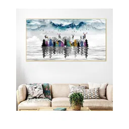 DEKORSTATION Multicoloured 1 Piece Canvas Birds and Animals Wall Paintings-picture-12