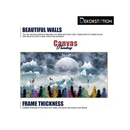 DEKORSTATION Multicoloured 1 Piece Canvas Birds and Animals Wall Paintings image 2