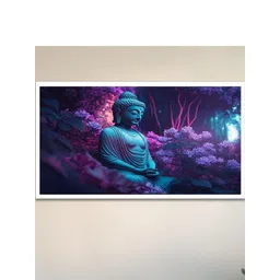DEKORSTATION Purple Budha Canvas Wall Paintings-picture-20