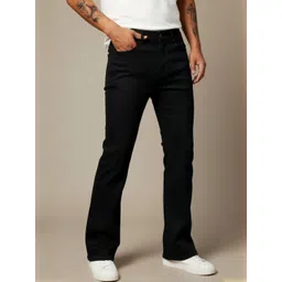 DELAN Men Jean Bootcut Mid-Rise Acid Wash Stretchable Jeans-picture-34