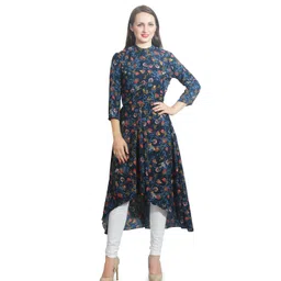 DELIS Floral Print Keyhole Neck Georgette A-Line Midi Dress-picture-10