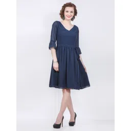 DELIS Georgette Fit & Flare Dress-picture-12