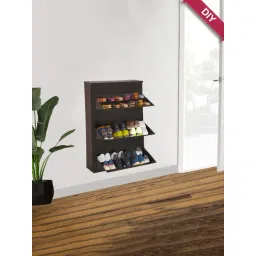 Delite Kom Double-Decker Coffee Wall Mounted Metal Shoe Rack (6 Shelves DIY)-picture-22