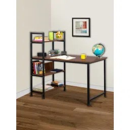 Delite Kom Stark Acacia Dark Black Metal Free Standing Study Table-picture-44
