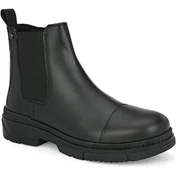 delize Black Men Vegan Leather Chelsea boots-613-6-picture-10