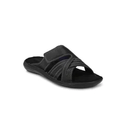 Delize Men Black Leather Comfort Sandals-picture-32