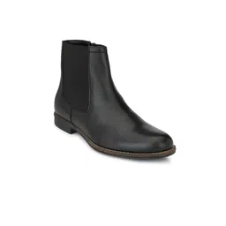 Delize Men Black Solid High-Top Chelsea Boots-picture-16