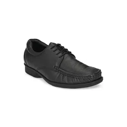 Delize Men Black Solid Leather Formal Derbys-picture-24
