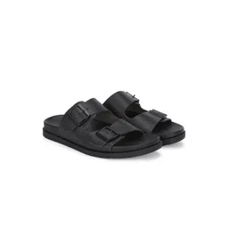 Delize Men Leather Buckle Detailed Comfort Sandals-picture-34