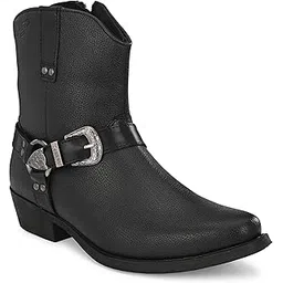 delize Men's Black Chelsea High Ankle Boots-picture-33