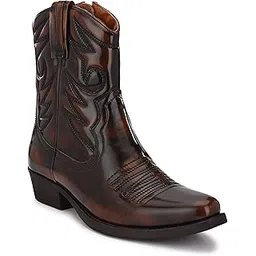 delize Men's Cowboy High Ankle Boots-picture-40