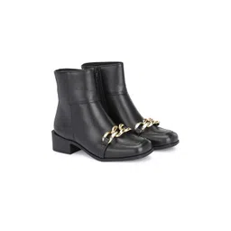 Delize Women Black Solid Boots-picture-37