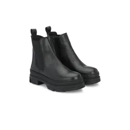 Delize Women Black Solid Chelsea Boots-picture-38
