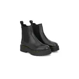 Delize Women Black Solid Derby Chelsea Boots-picture-34