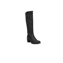 Delize Women Black Solid Heeled Boots-picture-20