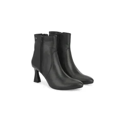 Delize Women Pencil Heel Black Solid Ankle Length Casual Boots-picture-18