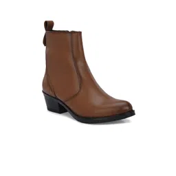 Delize Women Round Toe Block Heeled Chelsea Boots-picture-13