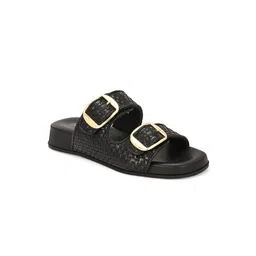 Delize Women Textured Open Toe Flats with Buckles-picture-14