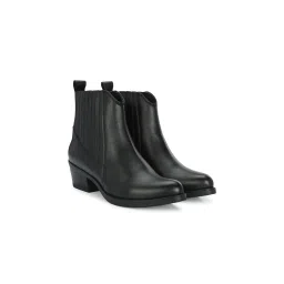 Delize Womens Black Solid Ankle Chelsea Boots-picture-14