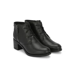Delize Womens Solid Black Ankle Boots-picture-26