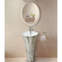 delta Pedestal Premium White Ceramic Wash Basin(M51) Pedestal Wash Basin(M34) Pedestal Basin-picture-44