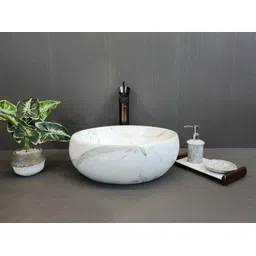 delta Premium Designer Ceramic (M34) Wash Basin with Waste Pipe & Coupling Set (16*12*5)(M34) Table Top Basin-picture-15
