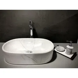 delta Table Top Premium Designer Ceramic Wash Basin(M02) (20*12*5)(M02) Table Top Basin-picture-32