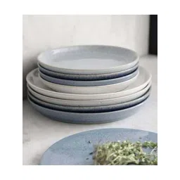 DENBY Studio Blue Stoneware Pebble Medium Coupe Plate (21 cm) - Set of 1-picture-46