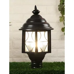 DENICRAAS Black & Beige Textured Cylinder Iron Outdoor Lamps-picture-20