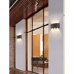 DENICRAAS Black Iron Traditional Rectangle Shaped Wall Lamp image 3