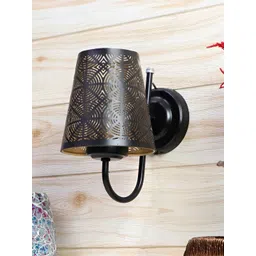 DENICRAAS Black Metal Frustum Shaped Contemporary Wall Lamp-picture-48