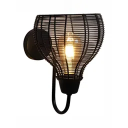 DENICRAAS Black Textured Metal Contemporary Frustum Shaped Wall Lamp-picture-39