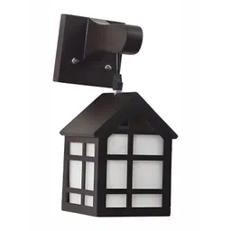 DENICRAAS Brown & White Textured Wood Contemporary Square Shaped Wall Lamp-picture-25