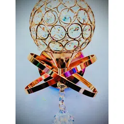 DENICRAAS Gold-Toned & Transparent Textured Metal Traditional Spherical Shaped Wall Lamp-picture-16