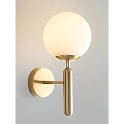 DENICRAAS Gold-Toned & White Metal Contemporary Spherical Shaped Wall Lamp-picture-13
