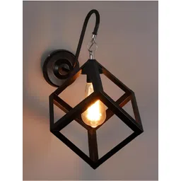 DENICRAAS Transparent & Black Iron Contemporary Cylinder Shaped Wall Lamp-picture-15