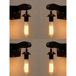 DENICRAAS White & Black 4 Pieces Wood Contemporary Cylinder Shaped Wall Lamp-picture-43
