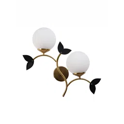 DENICRAAS White & Gold-Toned Metal Contemporary Spherical Shaped Wall Lamp-picture-30
