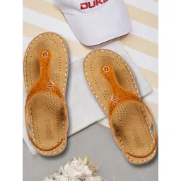 Denill Textured Open Toe Flats With Backstrap-picture-28