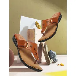 Denill Textured Open Toe Flats with Laser Cuts-picture-32