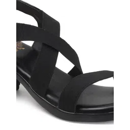 Denill Women Black Gladiator Heels image 4