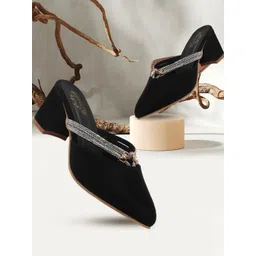 Denill Women Embellished Block Heel Mules-picture-37