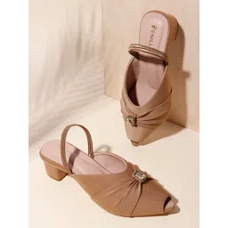 Denill Women Embellished Pointed Toe Block Heeled Pumps-picture-26