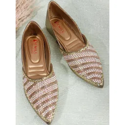 Denill Women Embellished Pointed Toe Mojaris-picture-21