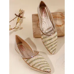 Denill Women Embellished Pointed Toe Mojaris-picture-22