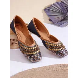 Denill Women Embellished Square Toe Mojaris-picture-23