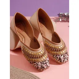 Denill Women Embellished with Beads & Sequins Ethnic Mojaris Flats-picture-18