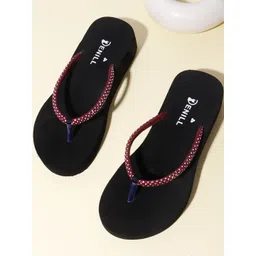 Denill Women Maroon Solid Synthetic Leather T-Strap Flats-picture-15